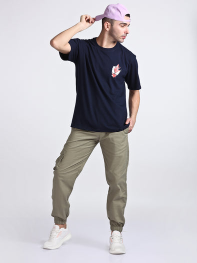 Ultra-Light Printed T-Shirt Navy