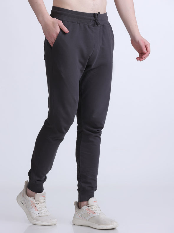 COMFY PREMIUM COTTON JOGGERS- STEEL GREY