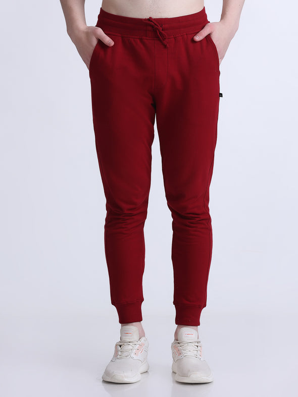 COMFY PREMIUM COTTON JOGGERS MAROON