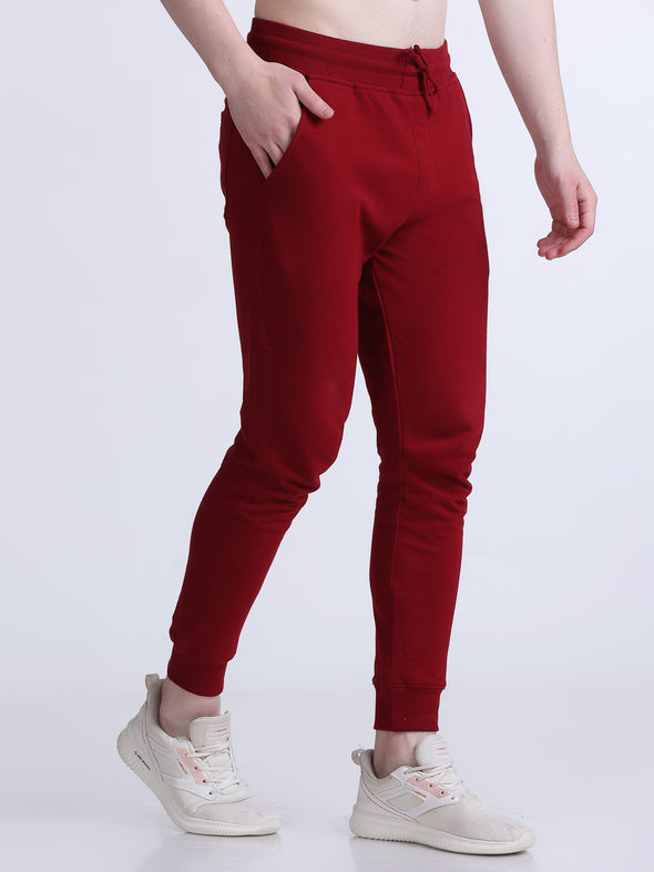 COMFY PREMIUM COTTON JOGGERS MAROON