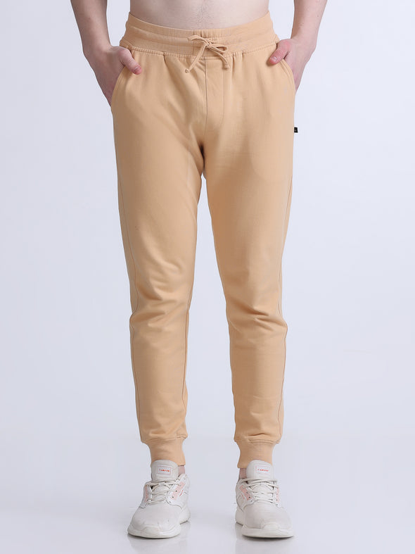 COMFY PREMIUM COTTON JOGGERS BEIGE