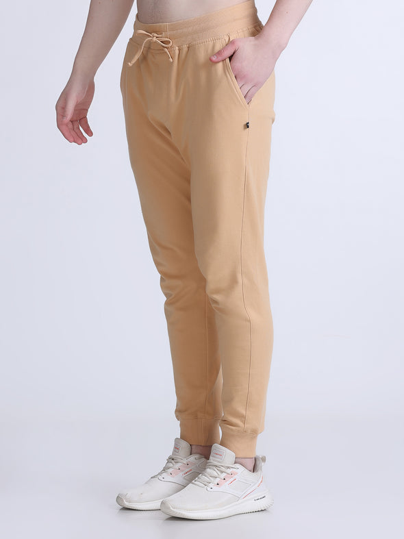 COMFY PREMIUM COTTON JOGGERS BEIGE