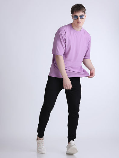 Oversized Solid T-Shirt LiLac