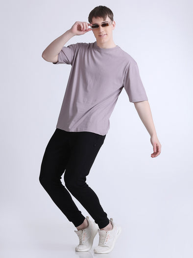 Oversized Solid T-Shirt Camel