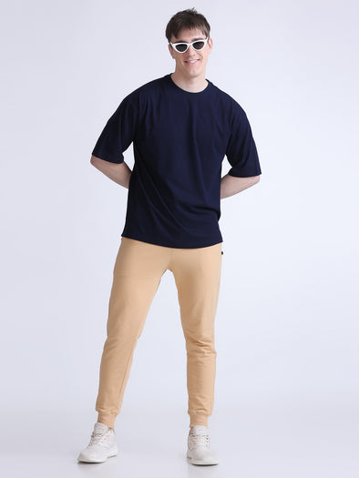 Oversized Solid T-Shirt Navy