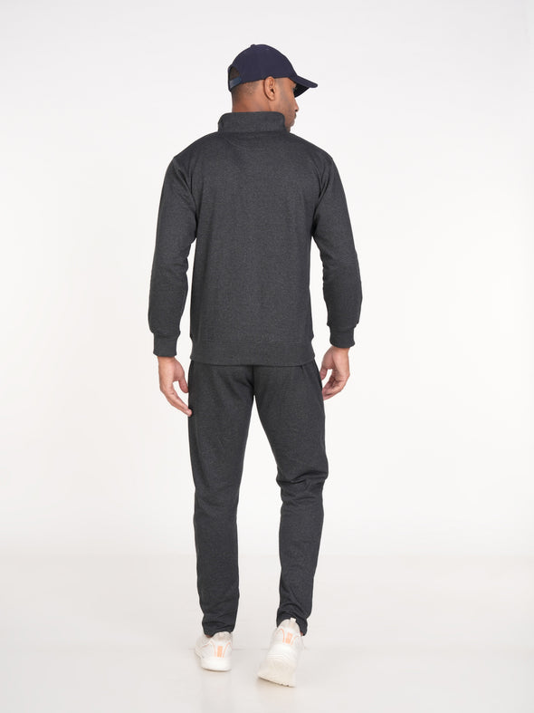 Cotton Fleece Track Suit : DARK GREY