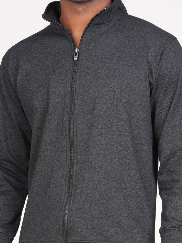 Cotton Fleece Track Suit : DARK GREY