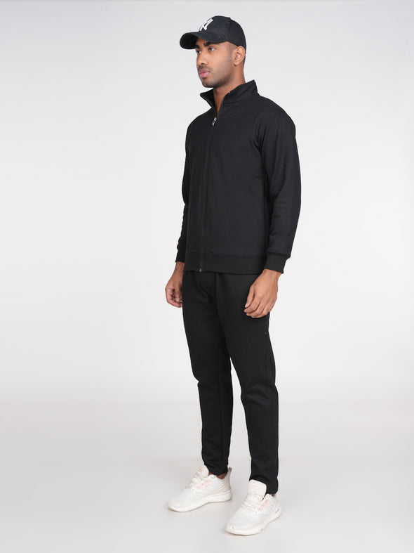 Cotton Fleece Track Suit : BLACK