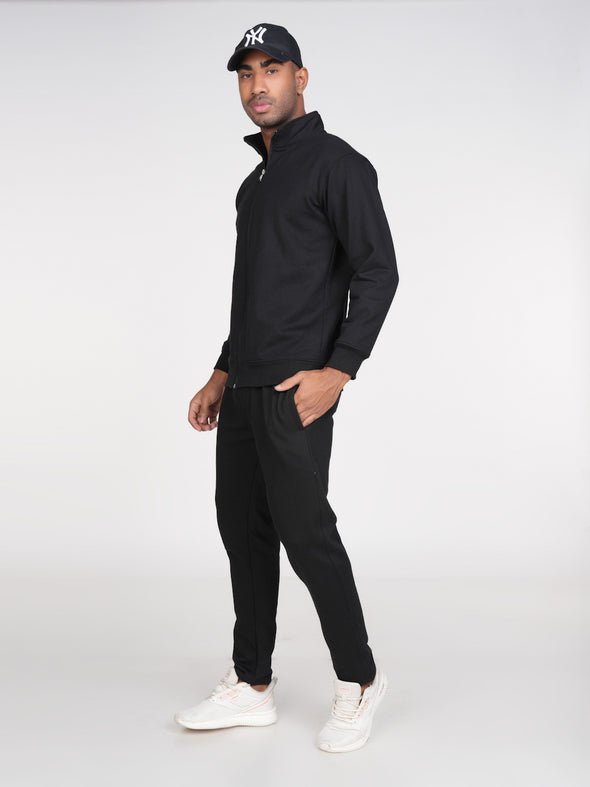 Cotton Fleece Track Suit : BLACK