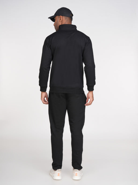 Cotton Fleece Track Suit : BLACK