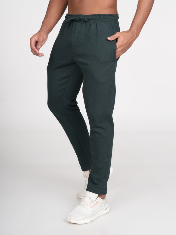 Cotton Fleece Track Pants : Green