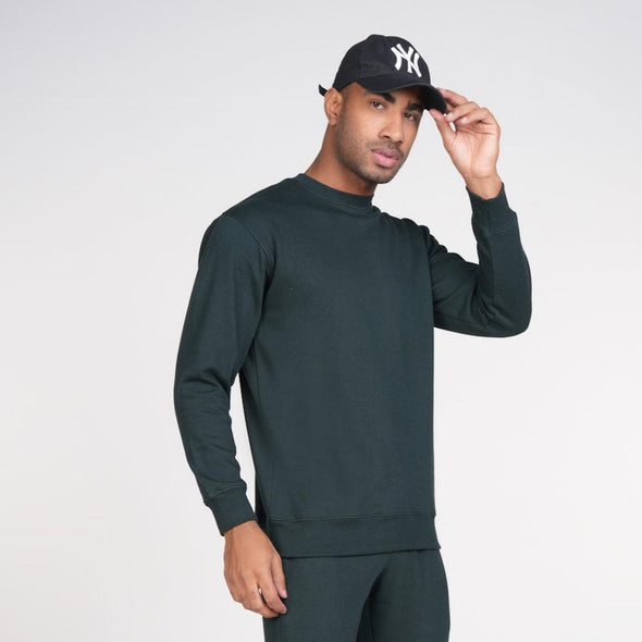 Cotton Fleece Sweatshirt : Green