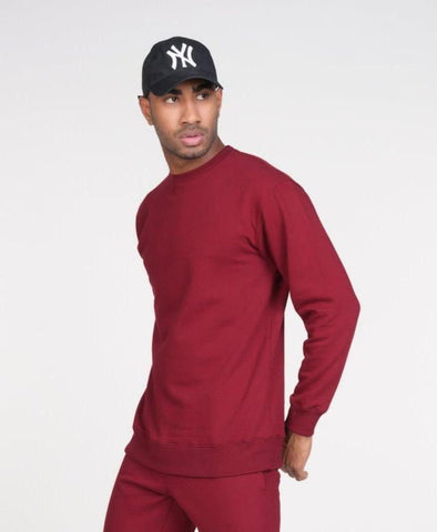 Cotton Fleece Sweatshirt: Maroon