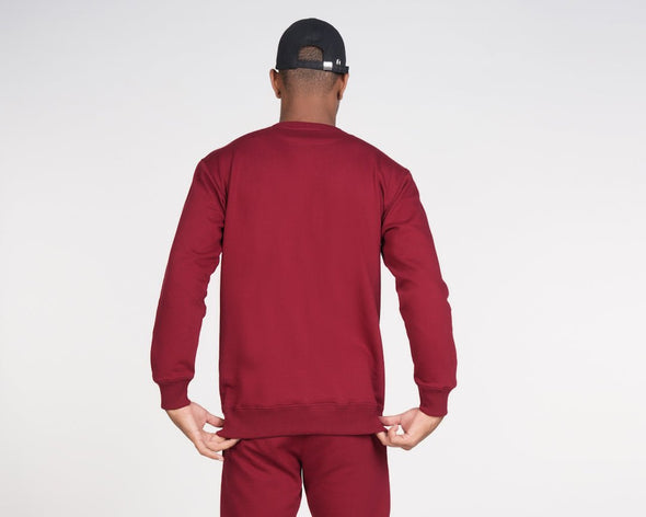 Cotton Fleece Sweatshirt: Maroon