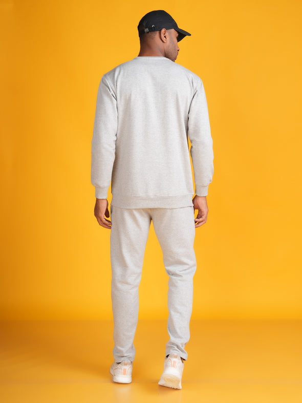 Cotton Fleece Sweatshirt : LIGHT GREY