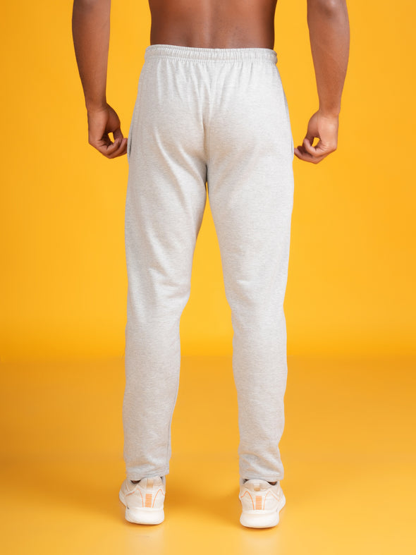 Cotton Fleece Track Pants : Light Grey