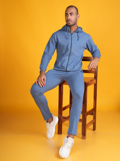 All Weather Men Zip through Hoodie: AIRFORCE BLUE