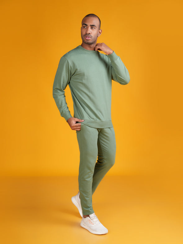 All Weather Cotton Sweatshirt: Green