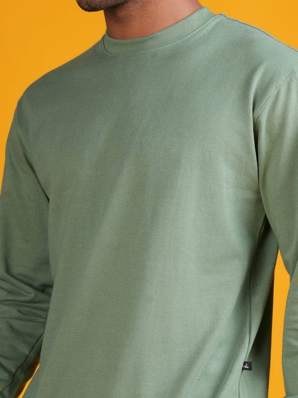 All Weather Cotton Sweatshirt: Green