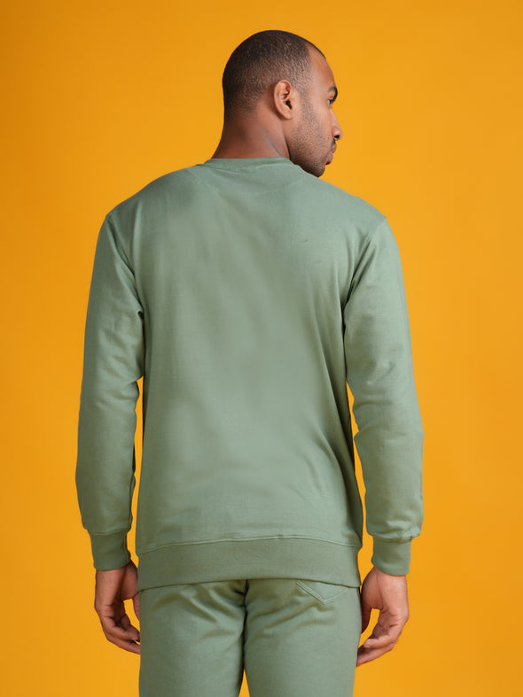 All Weather Cotton Sweatshirt: Green