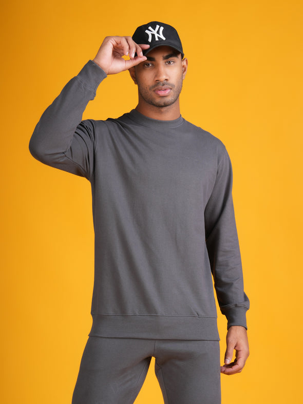 All Weather Cotton Sweatshirt: Steel Grey