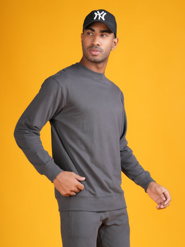 All Weather Cotton Sweatshirt: Steel Grey