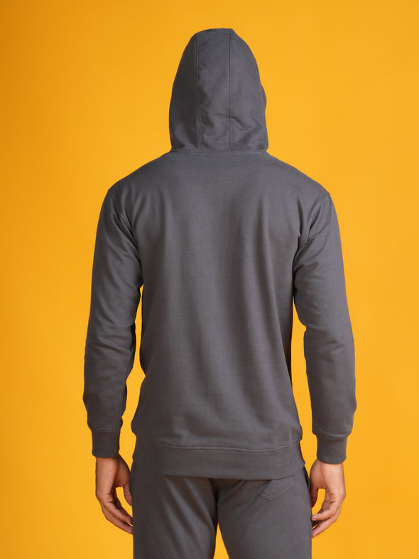 All Weather Men Zip Through Hoodie : Steel Grey