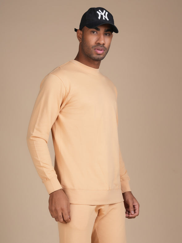 All Weather Cotton Sweatshirt: Beige