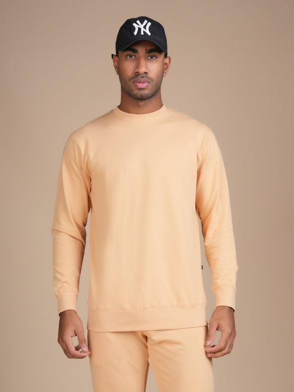 All Weather Cotton Sweatshirt: Beige