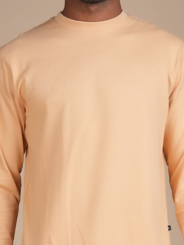 All Weather Cotton Sweatshirt: Beige