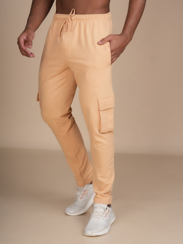 All Weather Men Designer Track Pant: Beige