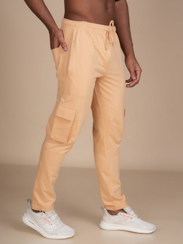 All Weather Men Designer Track Pant: Beige