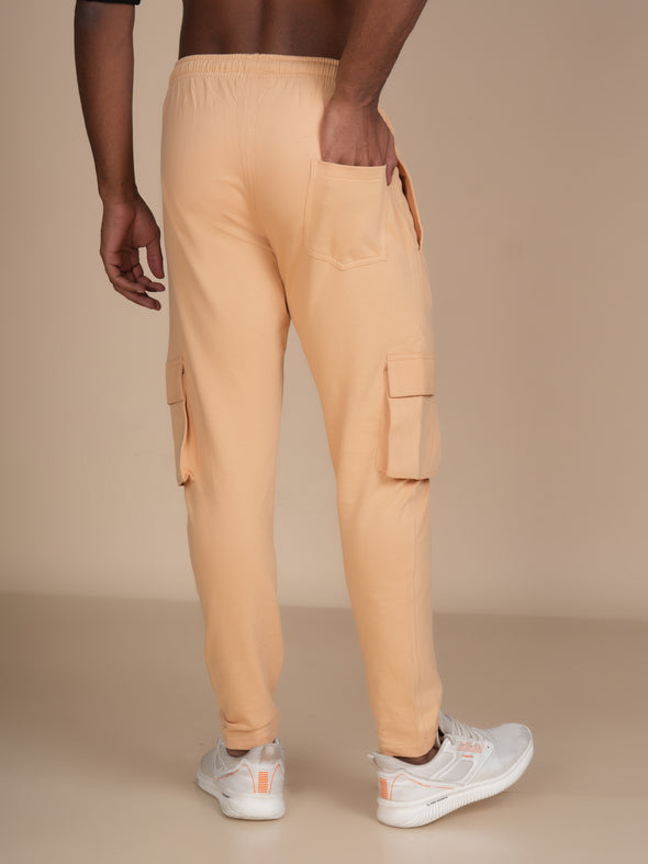 All Weather Men Designer Track Pant: Beige