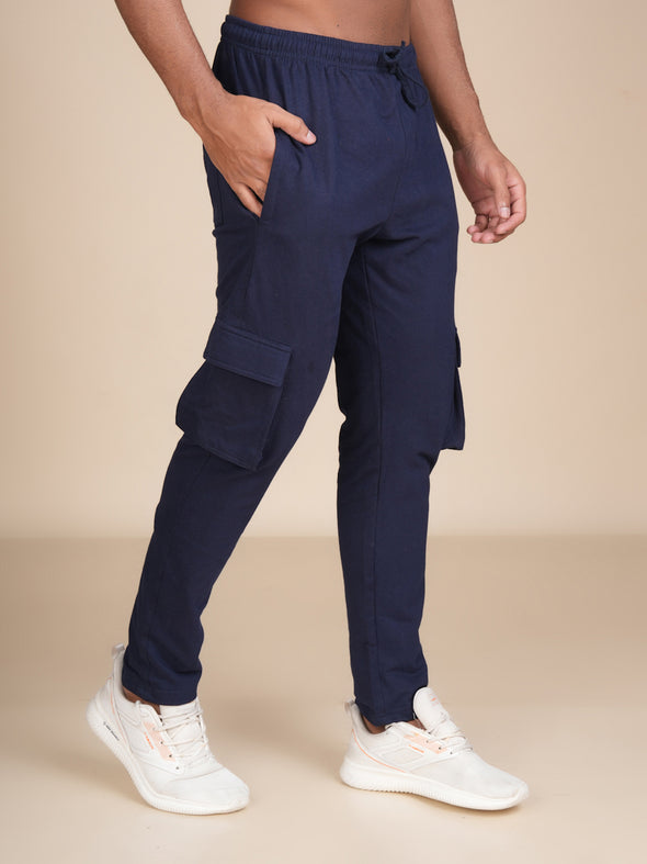 All Weather Men Designer Track Pant: Navy Blue