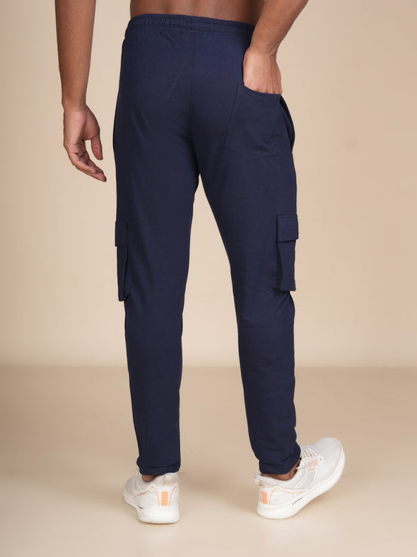 All Weather Men Designer Track Pant: Navy Blue