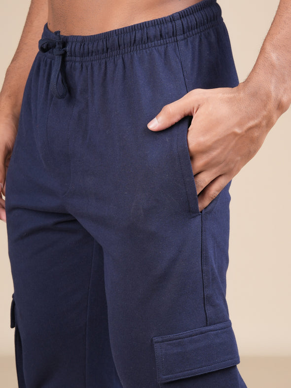 All Weather Men Designer Track Pant: Navy Blue