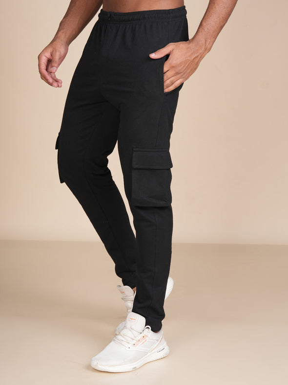 All Weather Men Designer Track Pant: Black