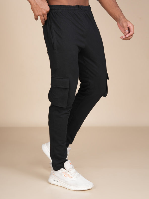 All Weather Men Designer Track Pant: Black