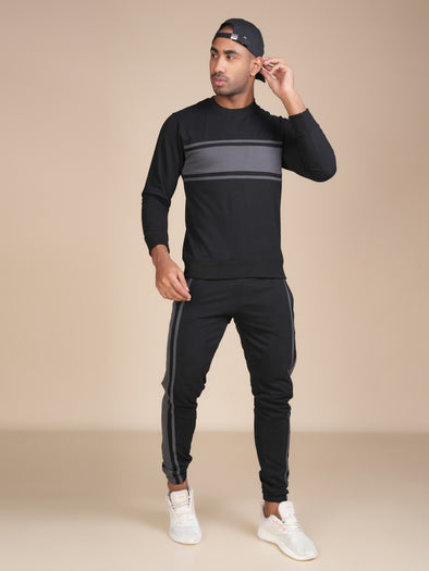 All Weather Designer Co-ord Set : Black & Grey